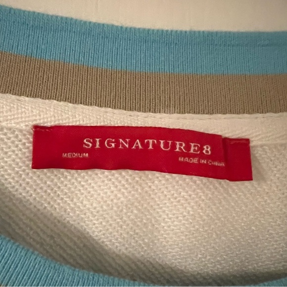 Dreamer White & Rainbow Asymmetrical Long Sleeve Crop Top size Medium (J120) - Picture 5 of 13